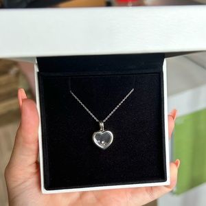 NIB Retired Pandora Floating Heart Locket w Birthstones